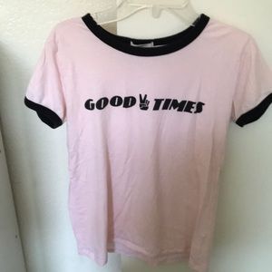 Pink Shirt with black